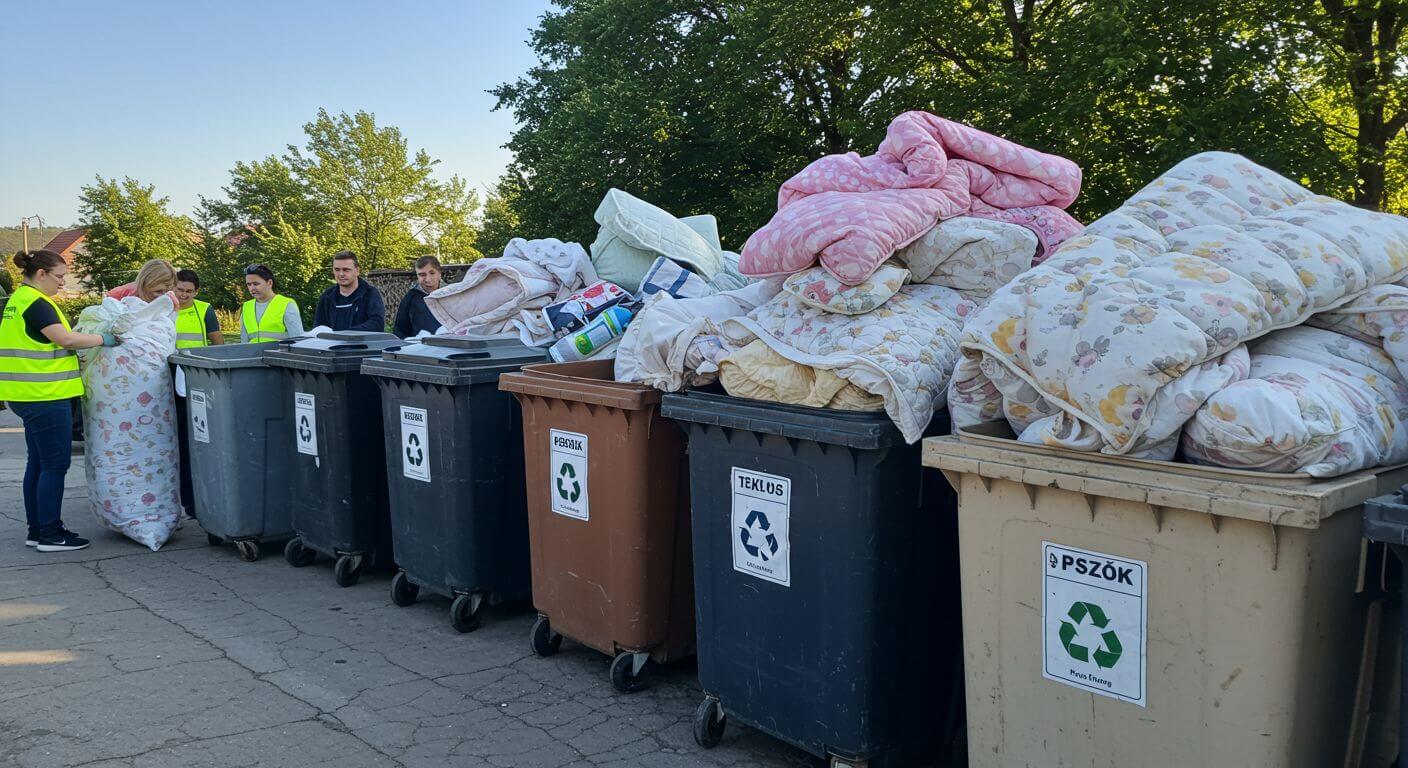 Gdzie wyrzucić starą pościel