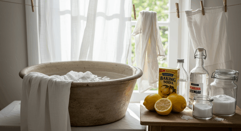 W czym moczyć firany przed praniem?