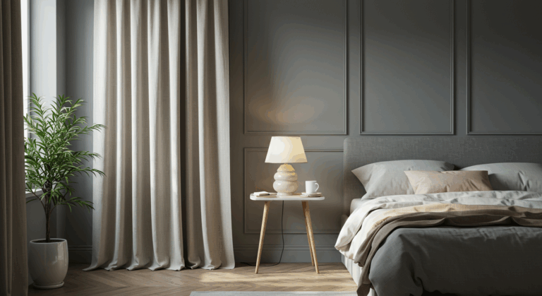 Jakie zasłony do szarych ścian w sypialni – poradnik