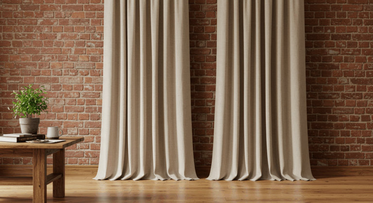 Jakie zasłony do czerwonej cegły?