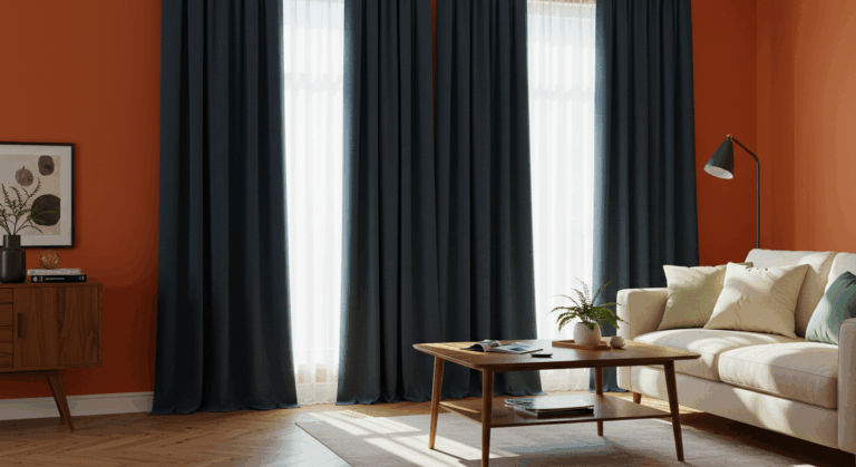 Pomarańczowe ściany – jakie zasłony wybrać?