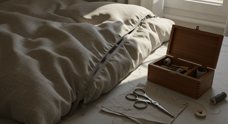 Jak naprawić zamek w pościeli?