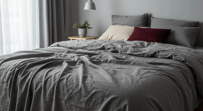 Jaka narzuta na szare łóżko?