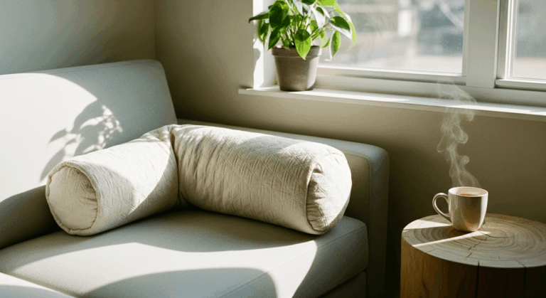 Jak złożyć koc w poduszkę? Praktyczne triki